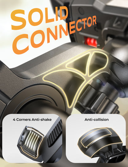 Strong Clamp Bike Phone Holder, [Stable Locking][360° Rotatable] Motorcycle Phone Mount, Tool-Free Installation Bike Phone Mount, Compatible with iPhone 17 Pro Max/S25 Ultra, 4.7-6.9’’ Phones