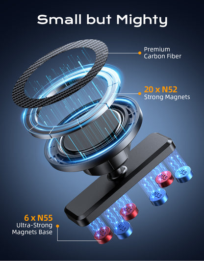 Magnetic Golf Cart Phone Holder, Strong Magnet Phone Mount Compatible with MagSafe iPhone 12-17 and Android, Fits EZGO, Club Car, Yamaha, Golf Cart Accessories Gift for Golfers Men Women