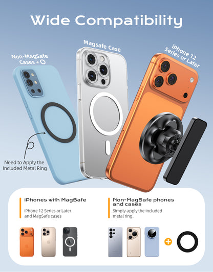 Magnetic Golf Cart Phone Holder, Strong Magnet Phone Mount Compatible with MagSafe iPhone 12-17 and Android, Fits EZGO, Club Car, Yamaha, Golf Cart Accessories Gift for Golfers Men Women