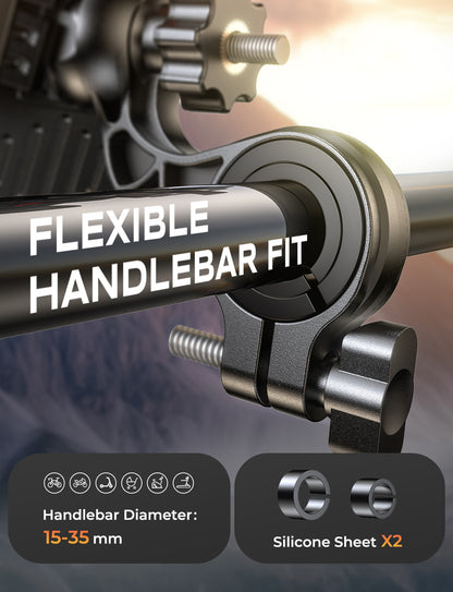 Strong Clamp Bike Phone Holder, [Stable Locking][360° Rotatable] Motorcycle Phone Mount, Tool-Free Installation Bike Phone Mount, Compatible with iPhone 17 Pro Max/S25 Ultra, 4.7-6.9’’ Phones