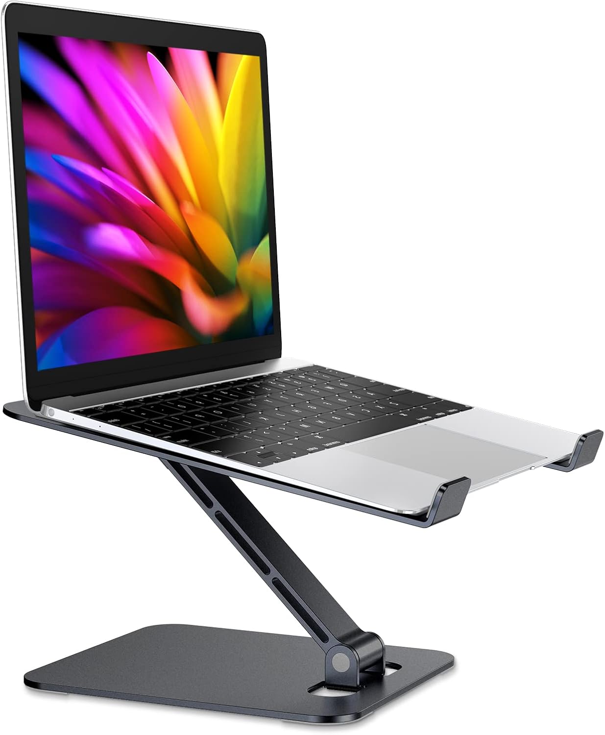 Foldable Laptop Stand, Height Adjustable Ergonomic Computer Stand for Desk, Aluminum Portable Laptop Lecterns Riser Notebook Mount Compatible with MacBook Pro Air, HP, Dell 10-16"