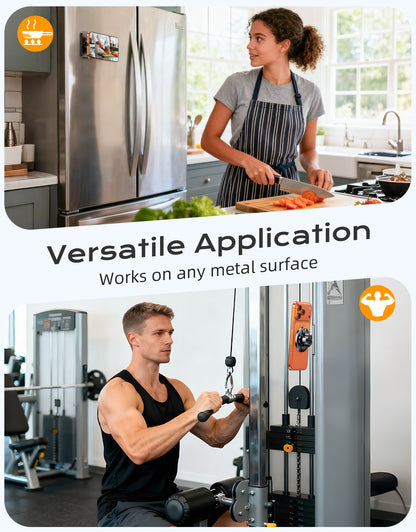 Magnetic Golf Cart Phone Holder, Strong Magnet Phone Mount Compatible with MagSafe iPhone 12-17 and Android, Fits EZGO, Club Car, Yamaha, Golf Cart Accessories Gift for Golfers Men Women