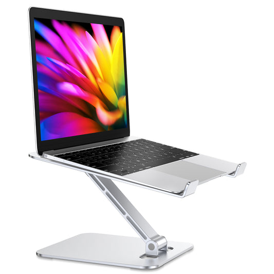 Foldable Laptop Stand, Height Adjustable Ergonomic Computer Stand for Desk, Aluminum Portable Laptop Lecterns Riser Notebook Mount Compatible with MacBook Pro Air, HP, Dell 10-16"