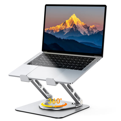 Laptop Stand for Desk 360° Flexible Rotating, Ergonomic Adjustable Laptop Riser Holder with Dual-bar Support, Portable Computer Notebook Stand for MacBook Air Pro, Dell XPS, HP (10-16")