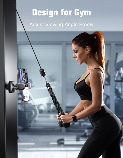 Magnetic Phone Holder for Gym Golf Cart, 360° Rotatable Gym Phone Holder Workout Record, or Any Metal Surface, Gym Magnet Phone Mount Cradles Compatible with 4.7-7" Phones, Thick Cases Friendly