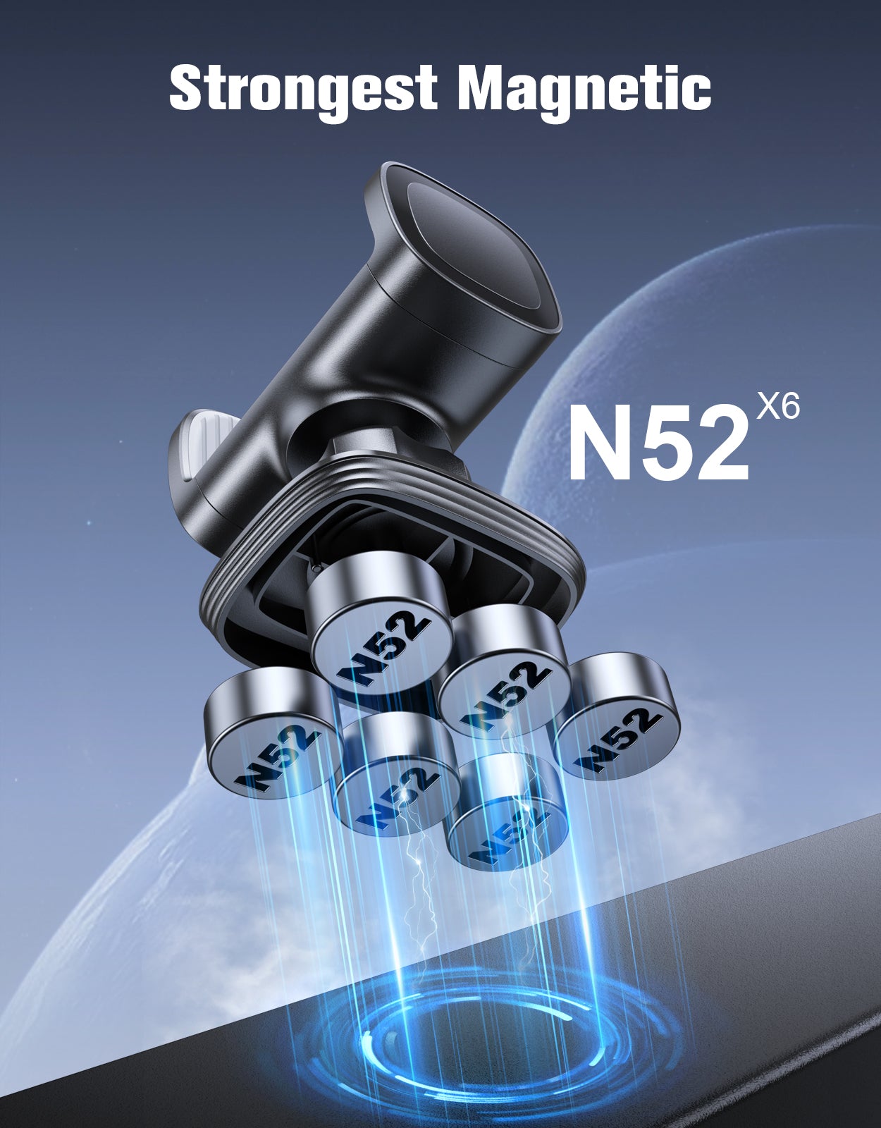 Magnetic Phone Holder for Gym Golf Cart, 360° Rotatable Gym Phone Holder Workout Record, or Any Metal Surface, Gym Magnet Phone Mount Cradles Compatible with 4.7-7" Phones, Thick Cases Friendly