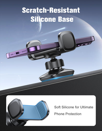 Magnetic Phone Holder for Gym Golf Cart, 360° Rotatable Gym Phone Holder Workout Record, or Any Metal Surface, Gym Magnet Phone Mount Cradles Compatible with 4.7-7" Phones, Thick Cases Friendly