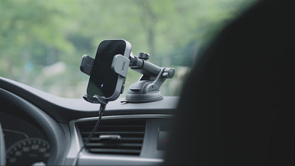 Wireless Car Charger Mount Auto Clamping, 15W Fast Charging Car Phone Holder Charger for Dash Windshield Vent for iPhone 17 16 15 14 13 12 Pro Max, Samsung Galaxy S25 S24+ S23 Ultra S22 S21+